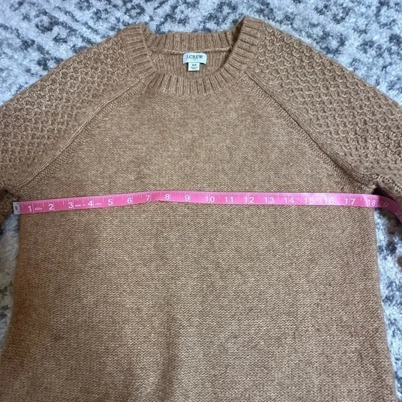 J. Crew Honeycomb Balloon~Sleeve Crewneck Sweater Size XS - Picture 7 of 11